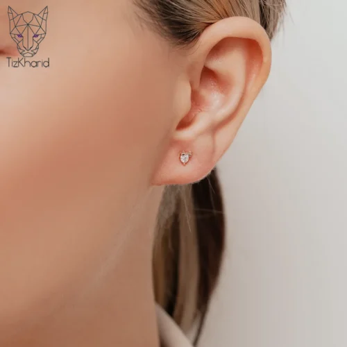 گوشواره میخی طرح پاپیون