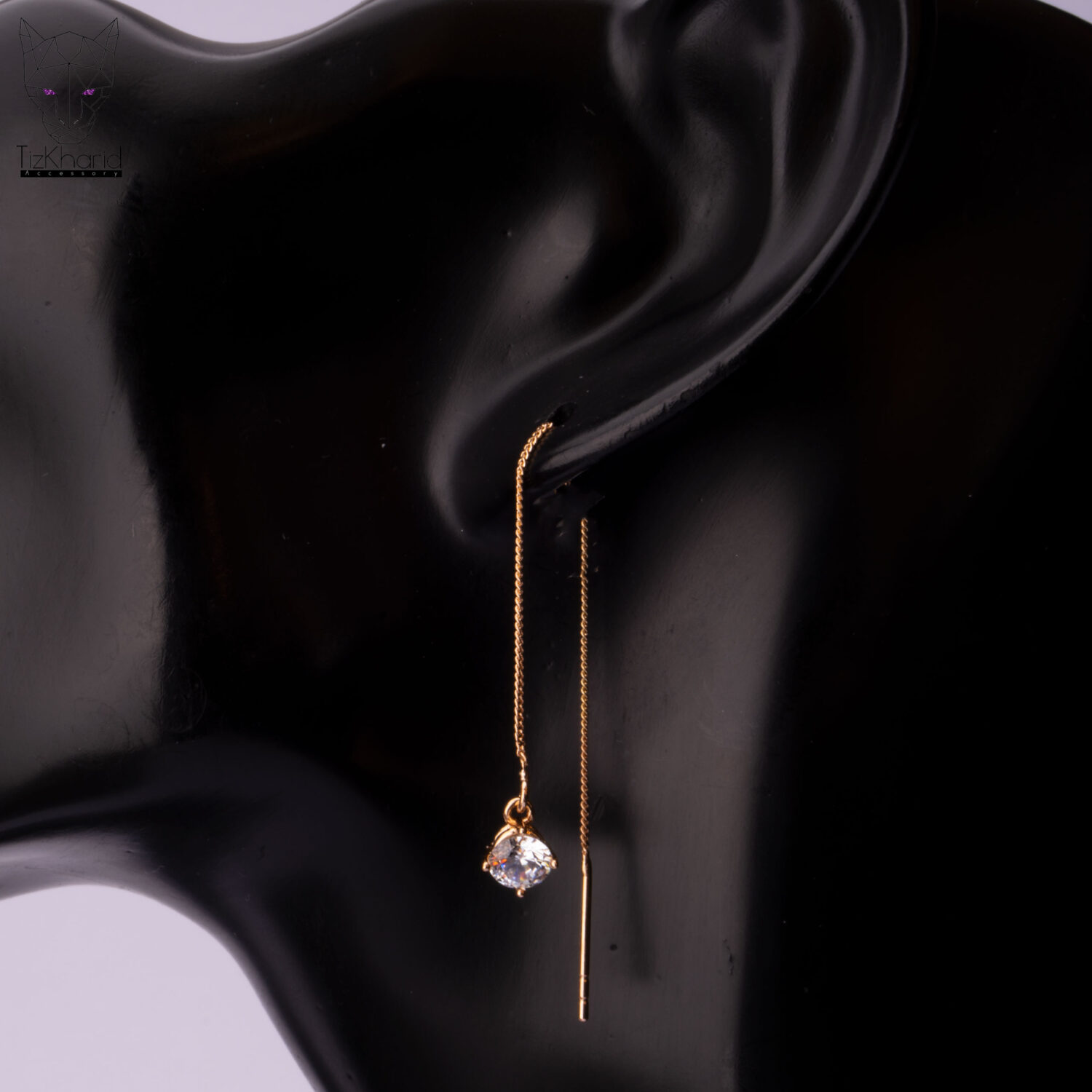 گوشواره الماس آویز سوارسکی