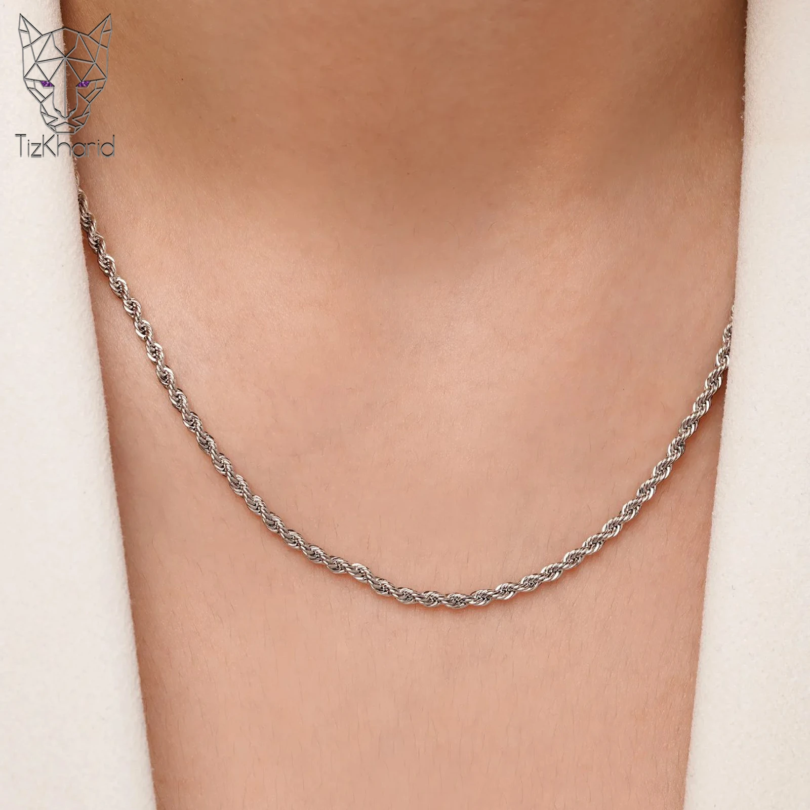 زنجیر طلایی مارپیچ 2.5 میلی متر ژوپینگ