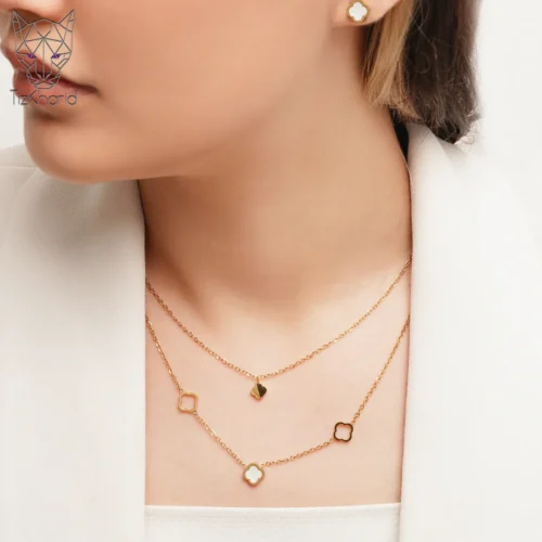 white-shel halfset vancleef gold